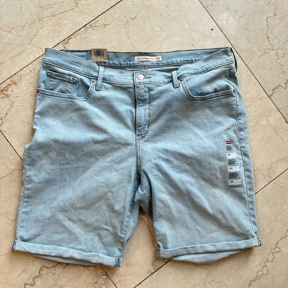 Levi's Light Blue Denim women's Bermuda Shorts